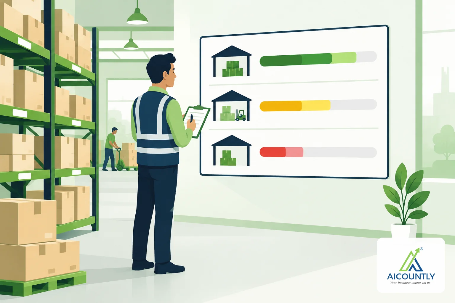 Warehouse capacity in Inventory: set a stock ceiling and see which store is filling up
