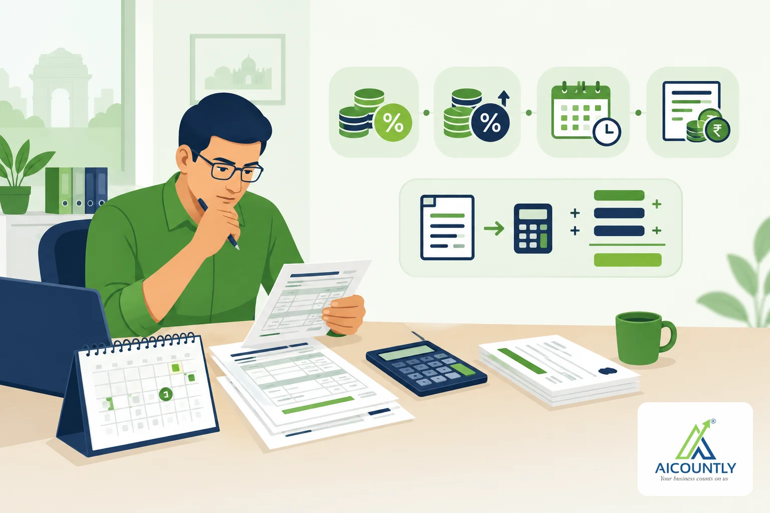 Late TDS: interest under Section 201(1A) and the Section 234E fee, with a worked example
